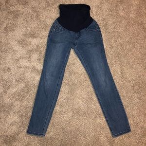 Indigo blue maternity jeans